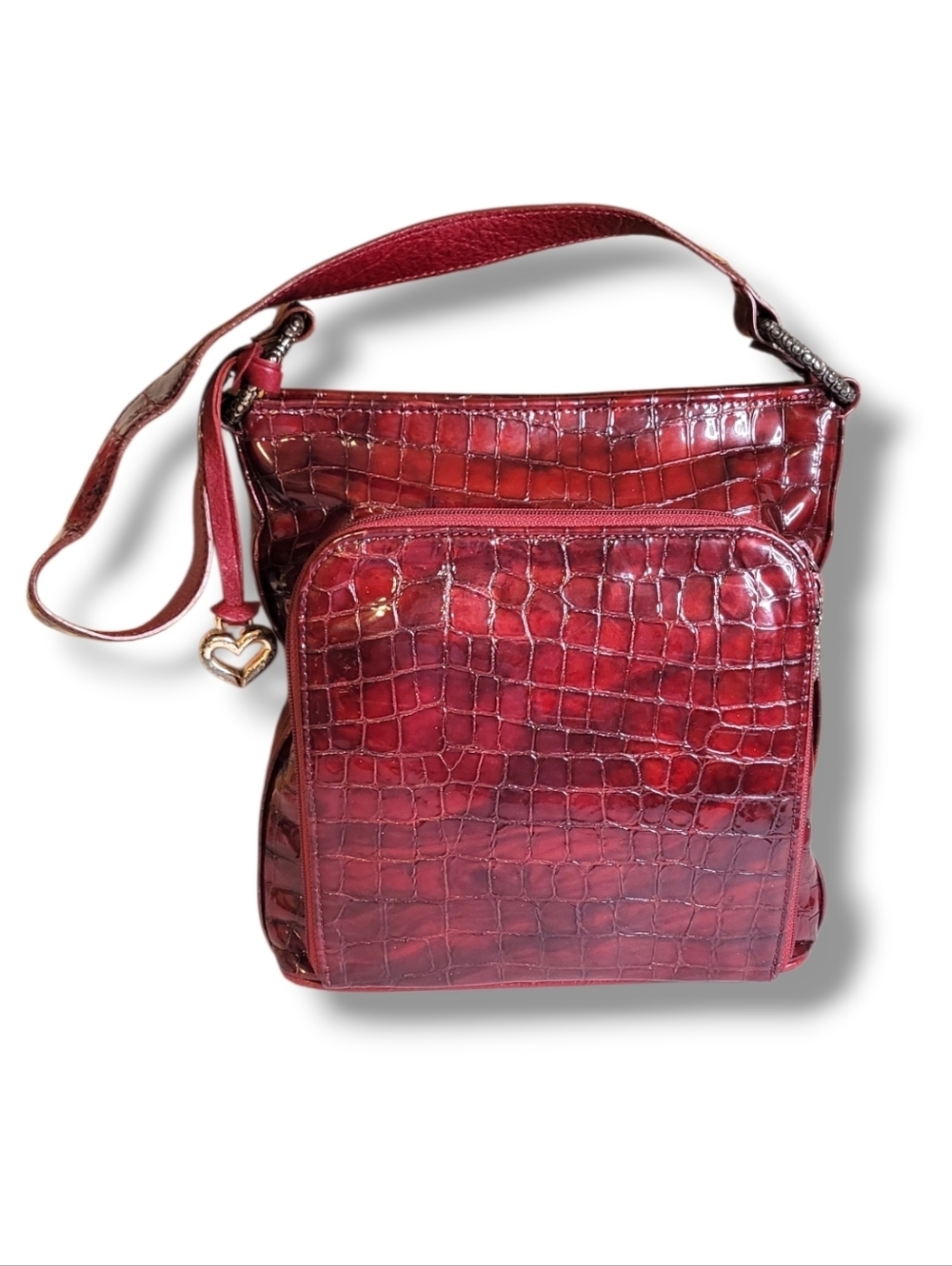 Brighton Croc Embossed Patent Leather Purse